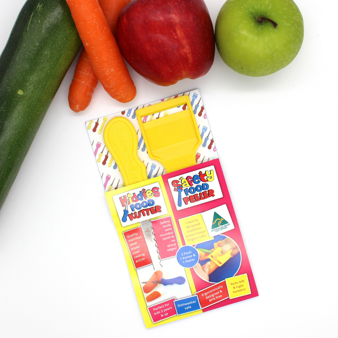 Kiddies Safety Food Kutter And Safety Food Peeler -twin Pack
