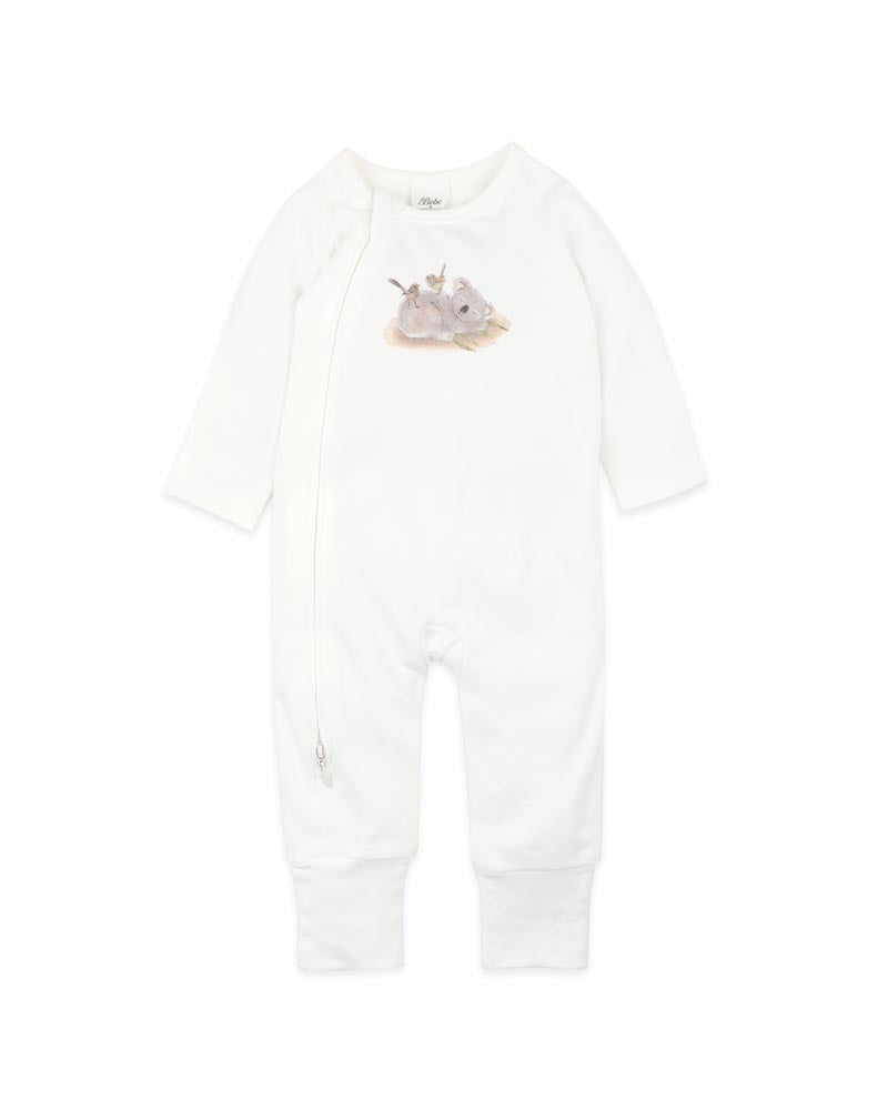 Bebe Australiana Organic Koala Long Sleeve Zipsuit