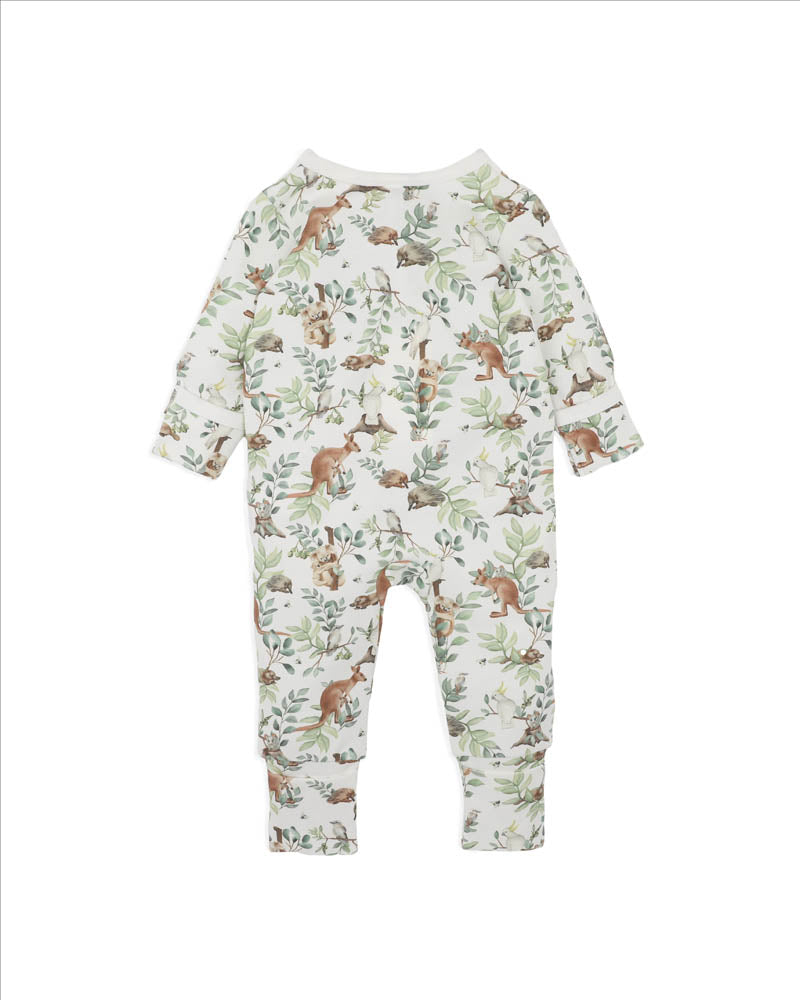 Bebe Charlie Organic Long Sleeve Zipsuit