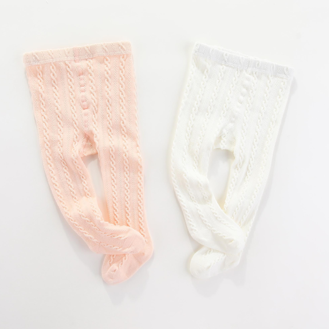 Small Store Chain Lux Soft Cotton Tights - White