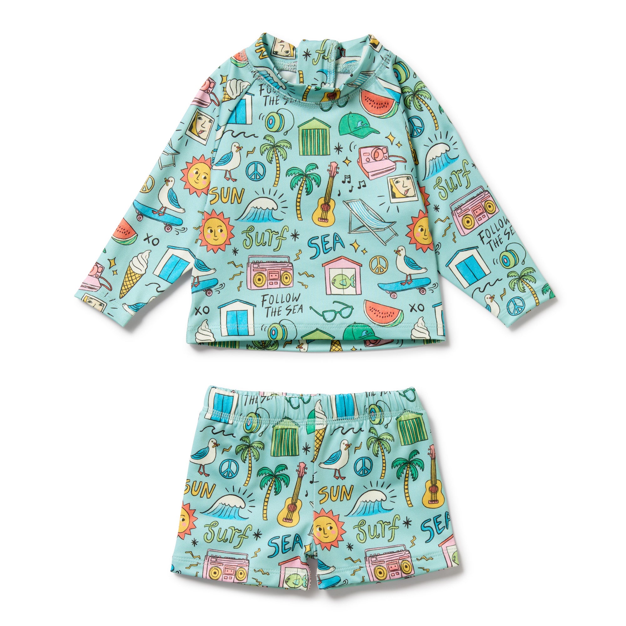 Wilson & Frenchy Sun Surf & Sea Rashie Swim Set