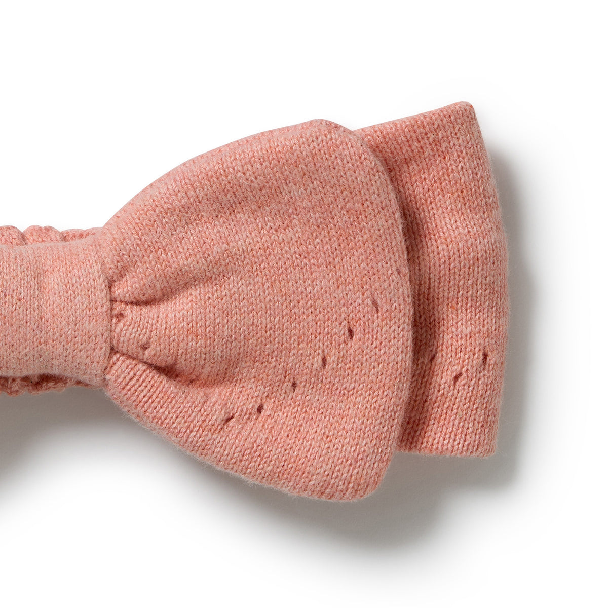 Wilson & Frenchy Petal Pink Organic Knitted Pointelle Headband