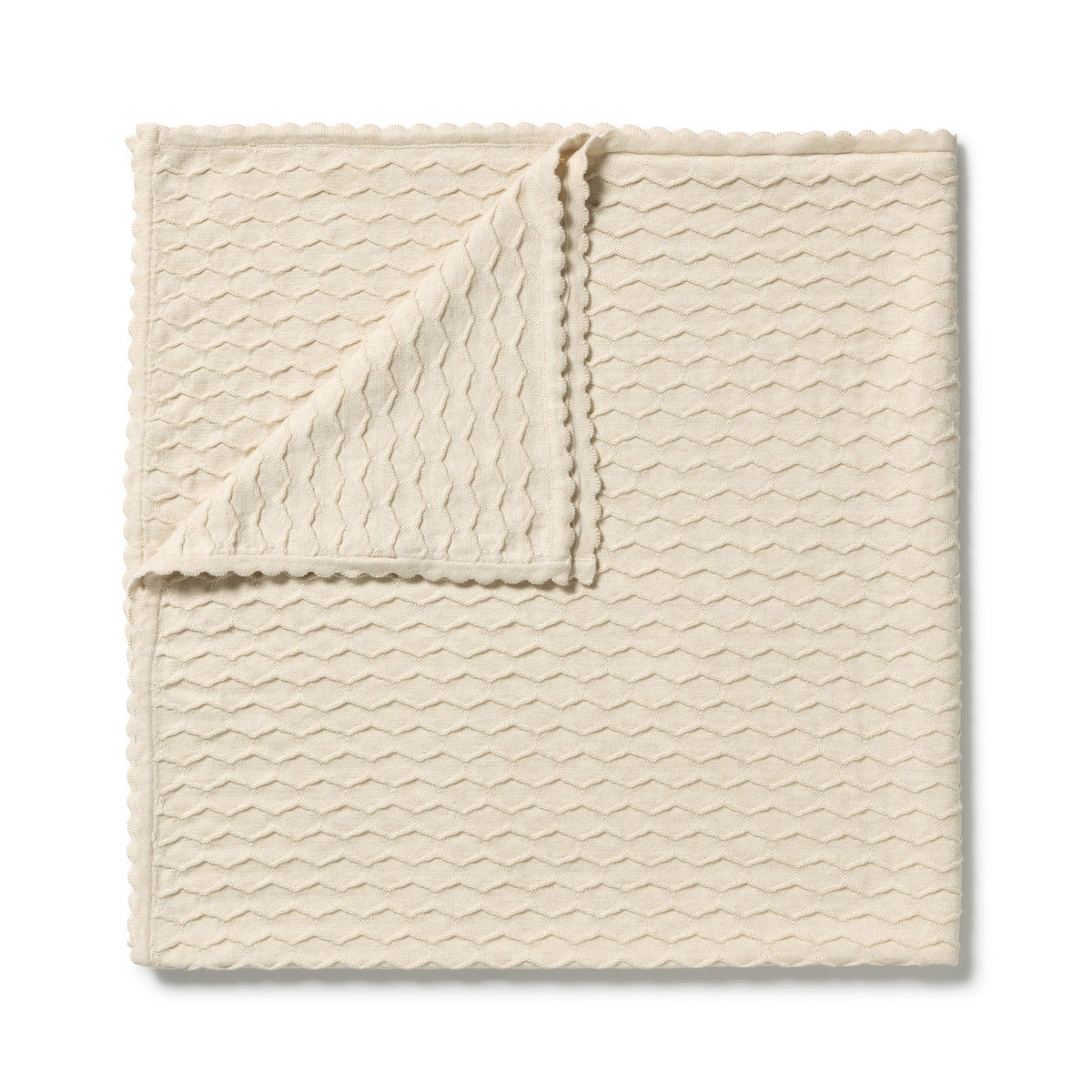 Wilson & Frenchy Milk Cloud Organic Knitted Chevron Blanket