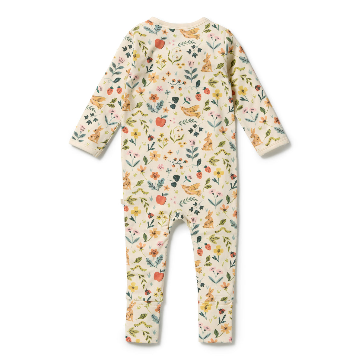 Wilson & Frenchy Summer Garden Organic Zipsuit with Feet