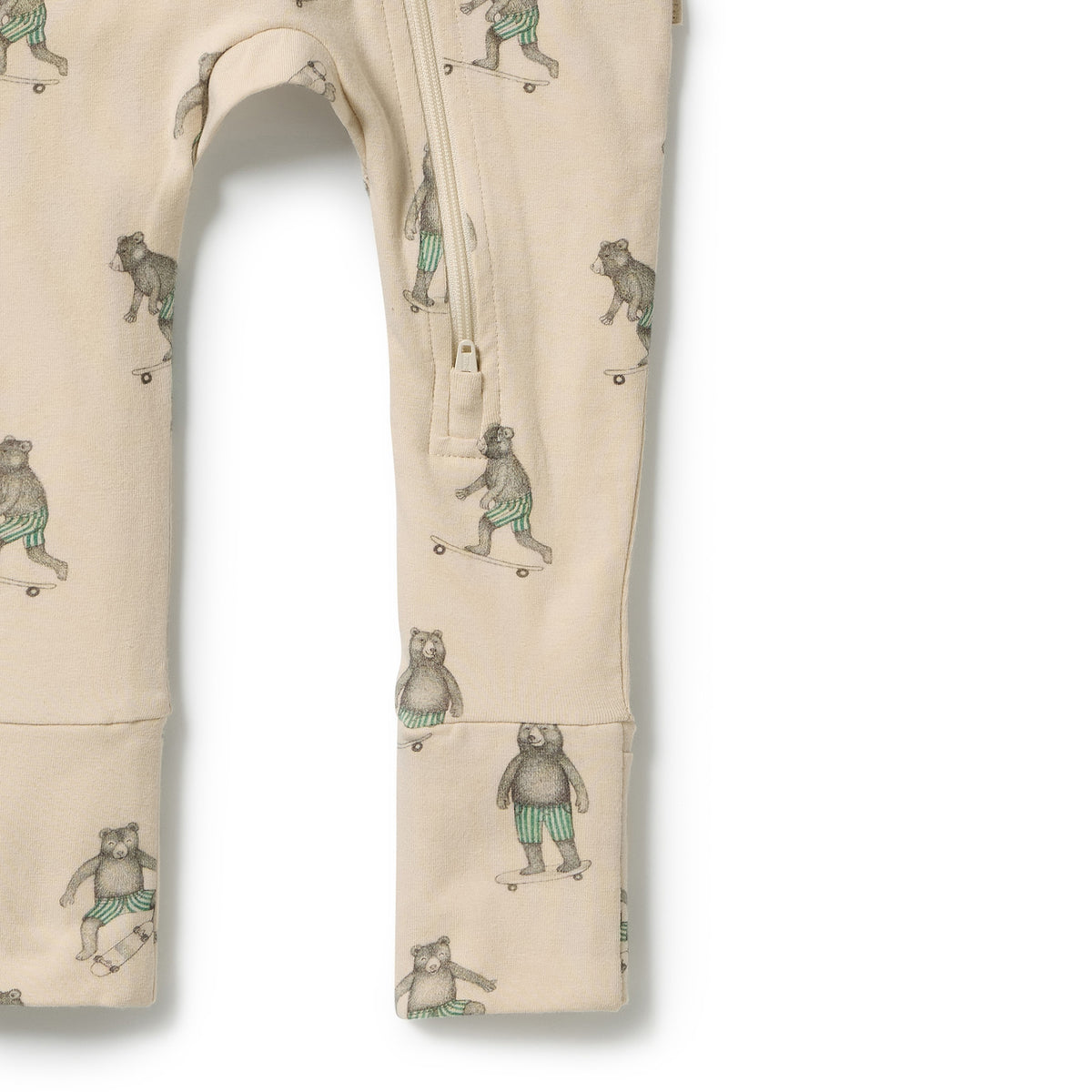 Wilson & Frenchy Skater Club Organic Zipsuit with Feet