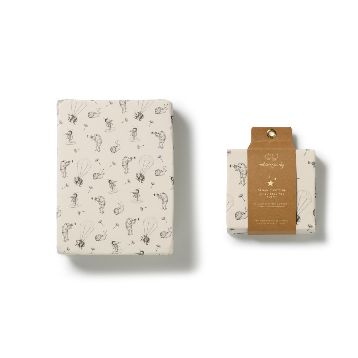 Wilson & Frenchy Whispering Willow Organic Bassinet Sheet