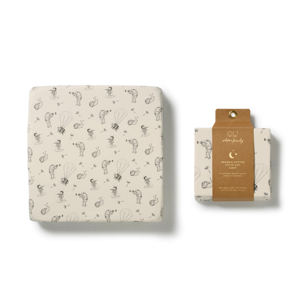 Wilson & Frenchy Whispering Willow Organic Cot Sheet