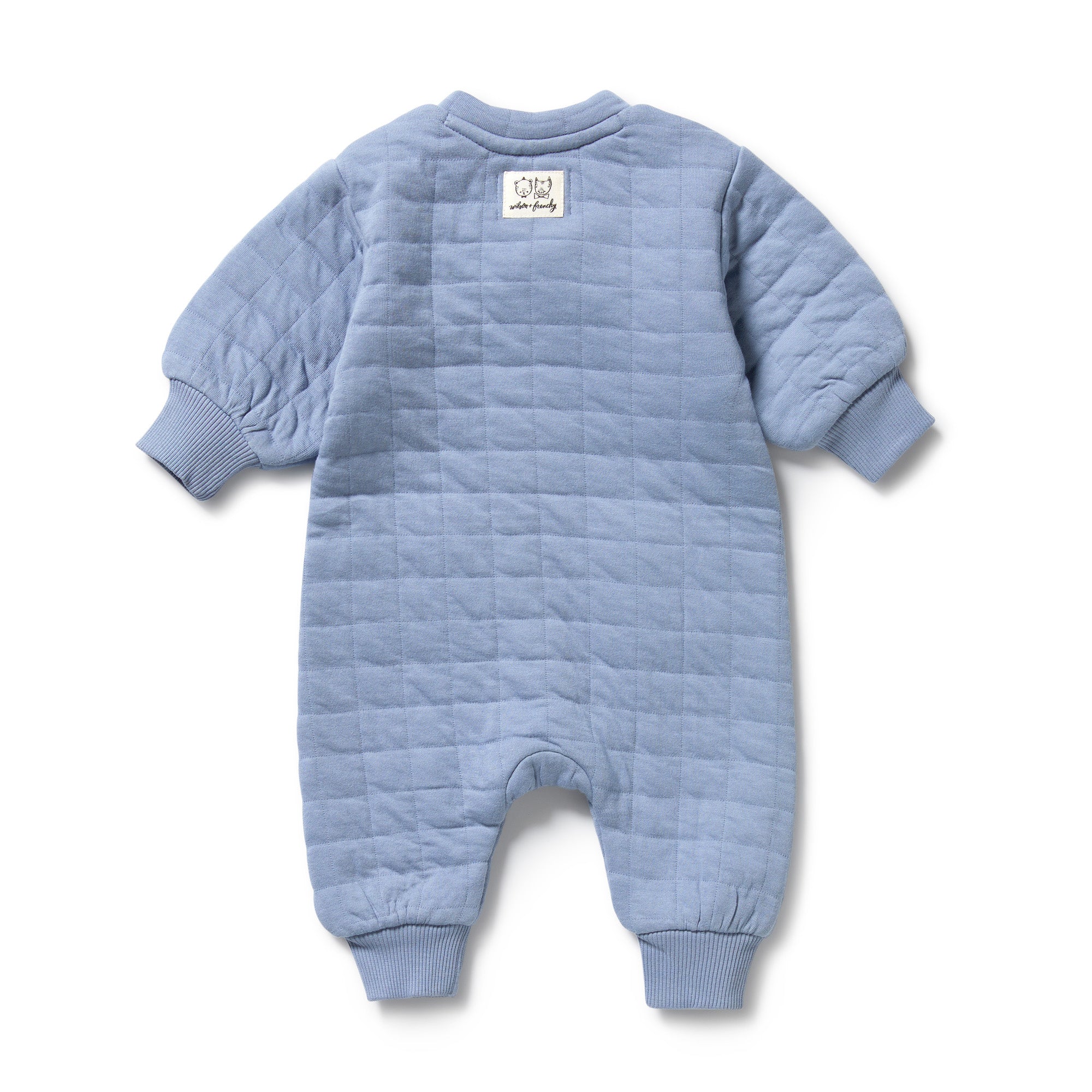 Wilson & Frenchy Organic Quilted Growsuit - Sky Blue