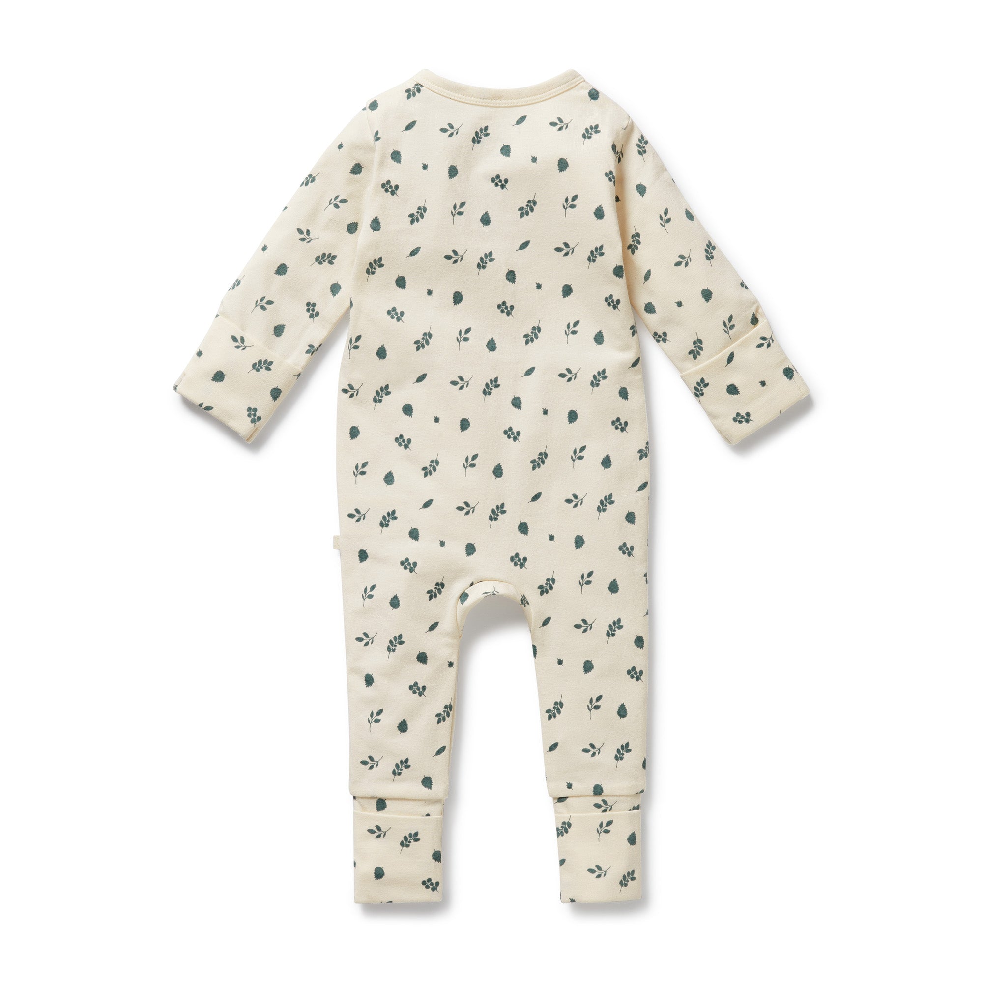 Wilson & Frenchy Twilight Leaf Organic Zipsuit With Feet