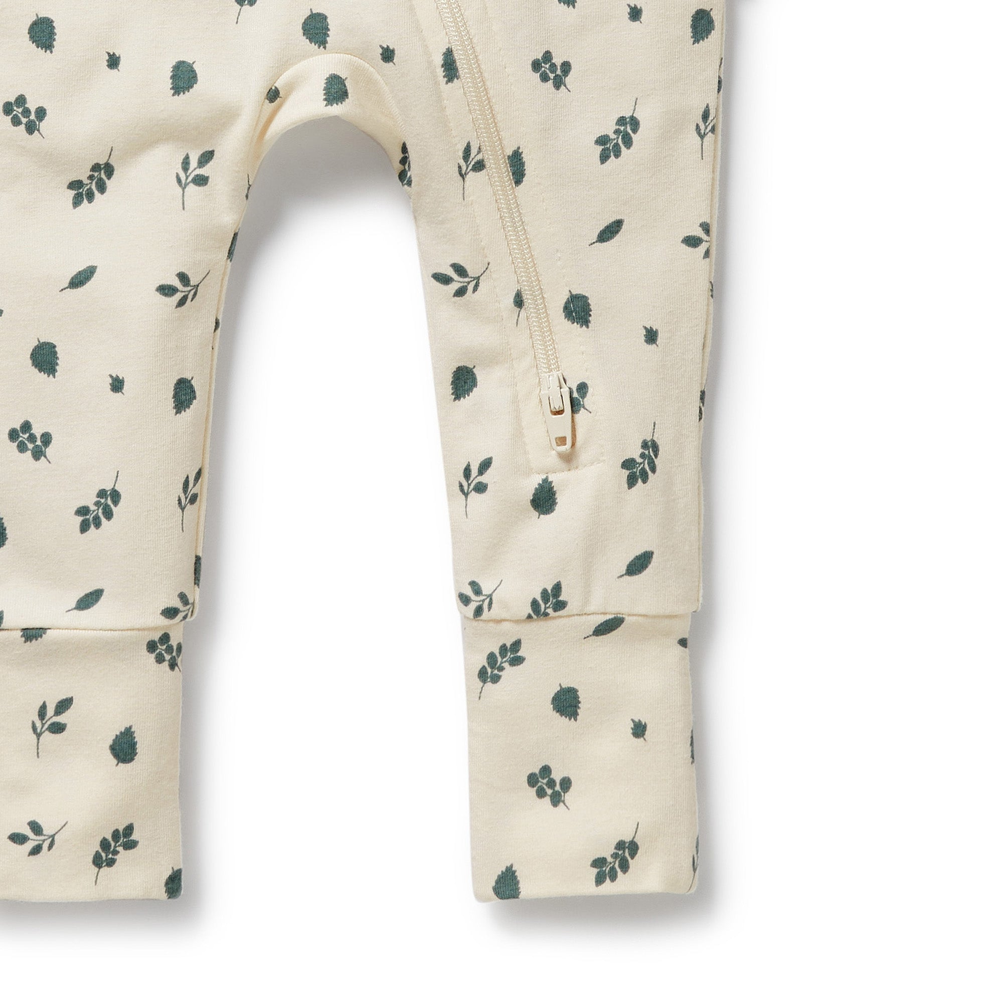 Wilson & Frenchy Twilight Leaf Organic Zipsuit With Feet