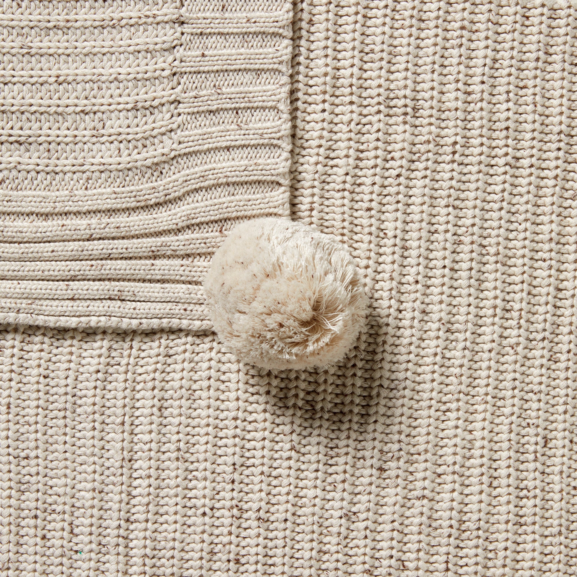 Wilson & Frenchy Organic Knitted Blanket - Cookie & Cream