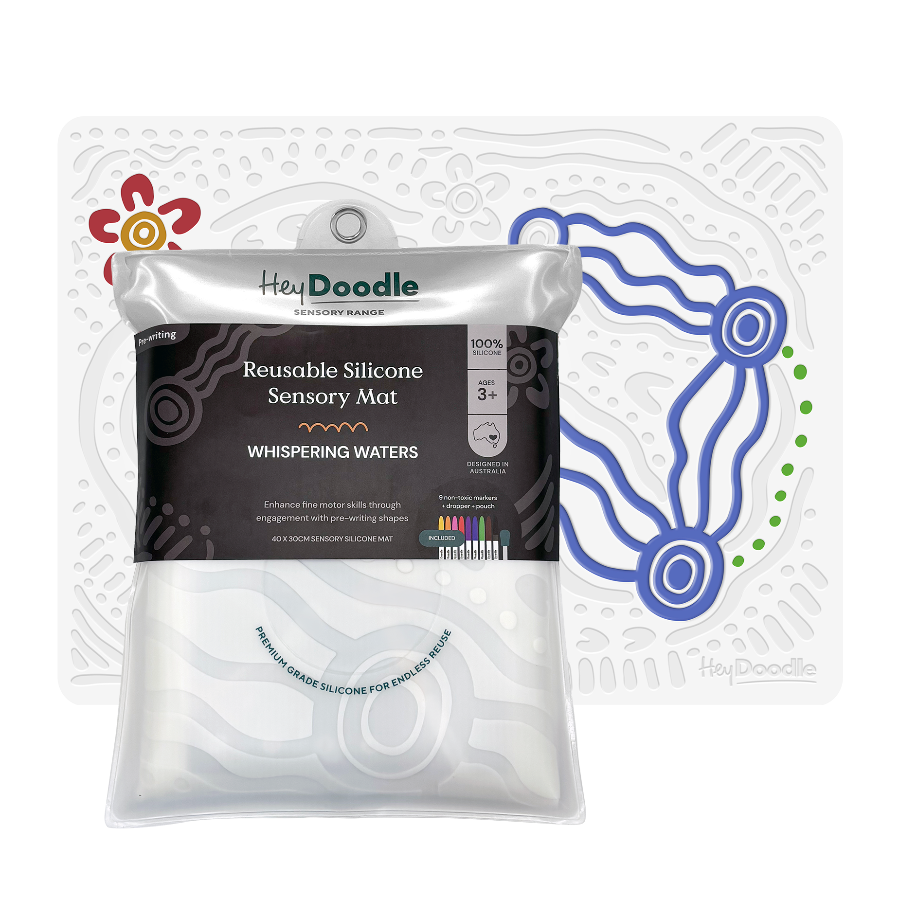 Hey Doodle - Whispering Waters Colouring & Sensory Mat