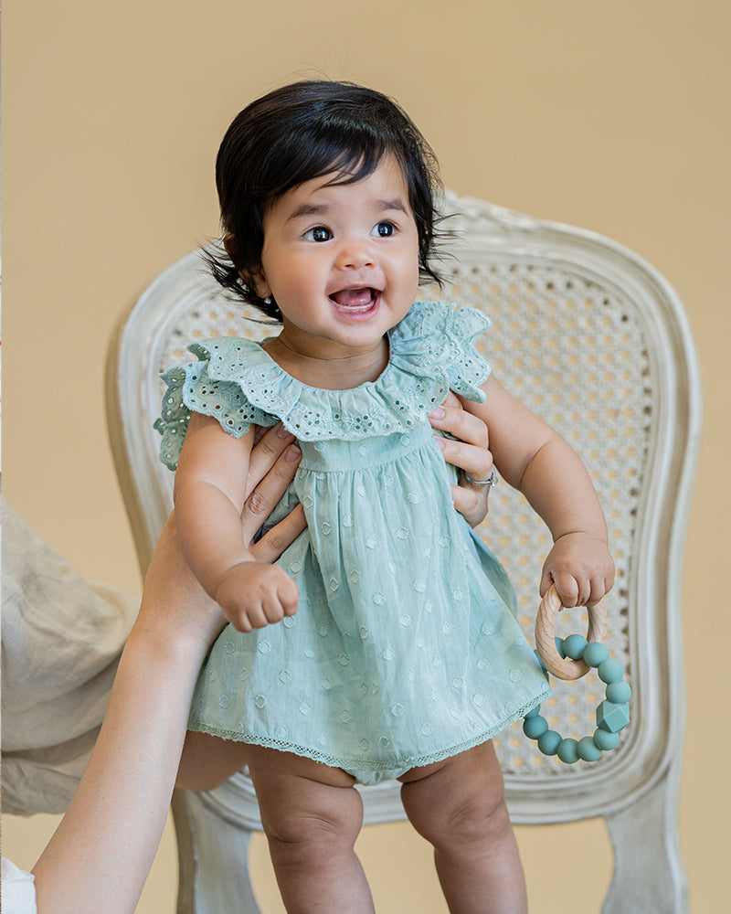 Bebe Anya Dobby Overlay Bodysuit