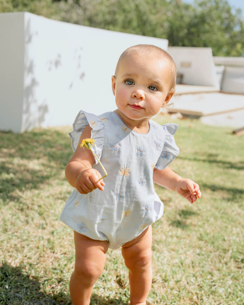 Libby Embroidered Butterfly Romper