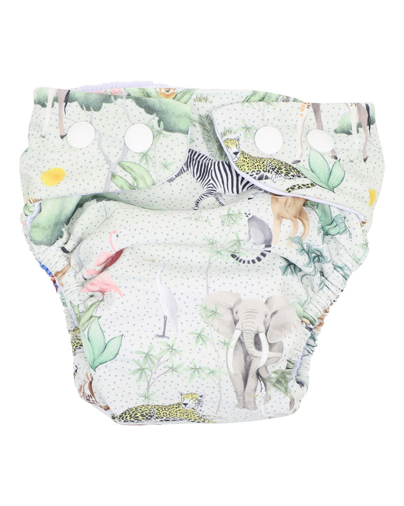 Minihaha Silas Print Aqua Swim Nappy