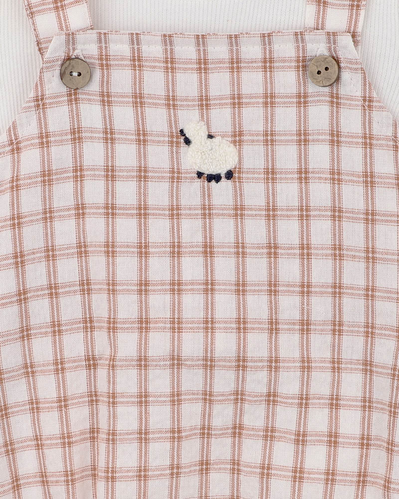 Bebe Clayton Check Bodysuit 2pce Set