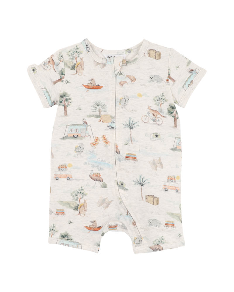 Bebe Ivan Short Sleeve Zipsuit