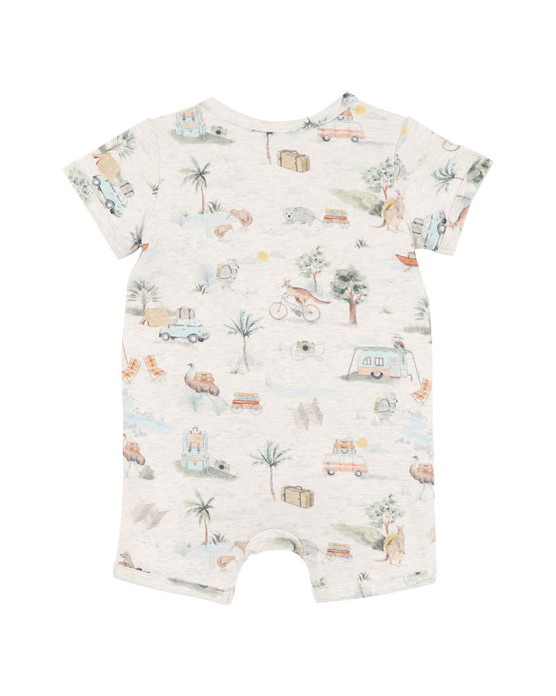 Bebe Ivan Short Sleeve Zipsuit