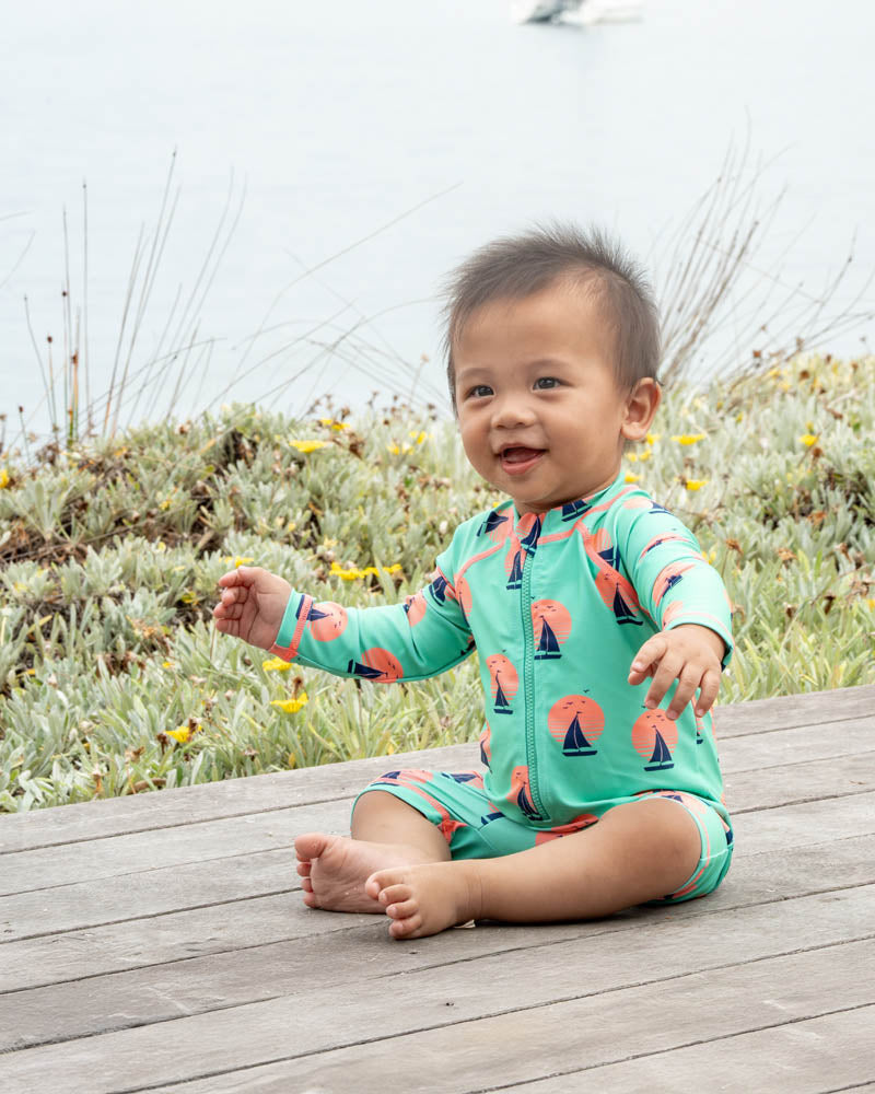 Minihaha Jarvis Green Long Sleeve Rash Suit