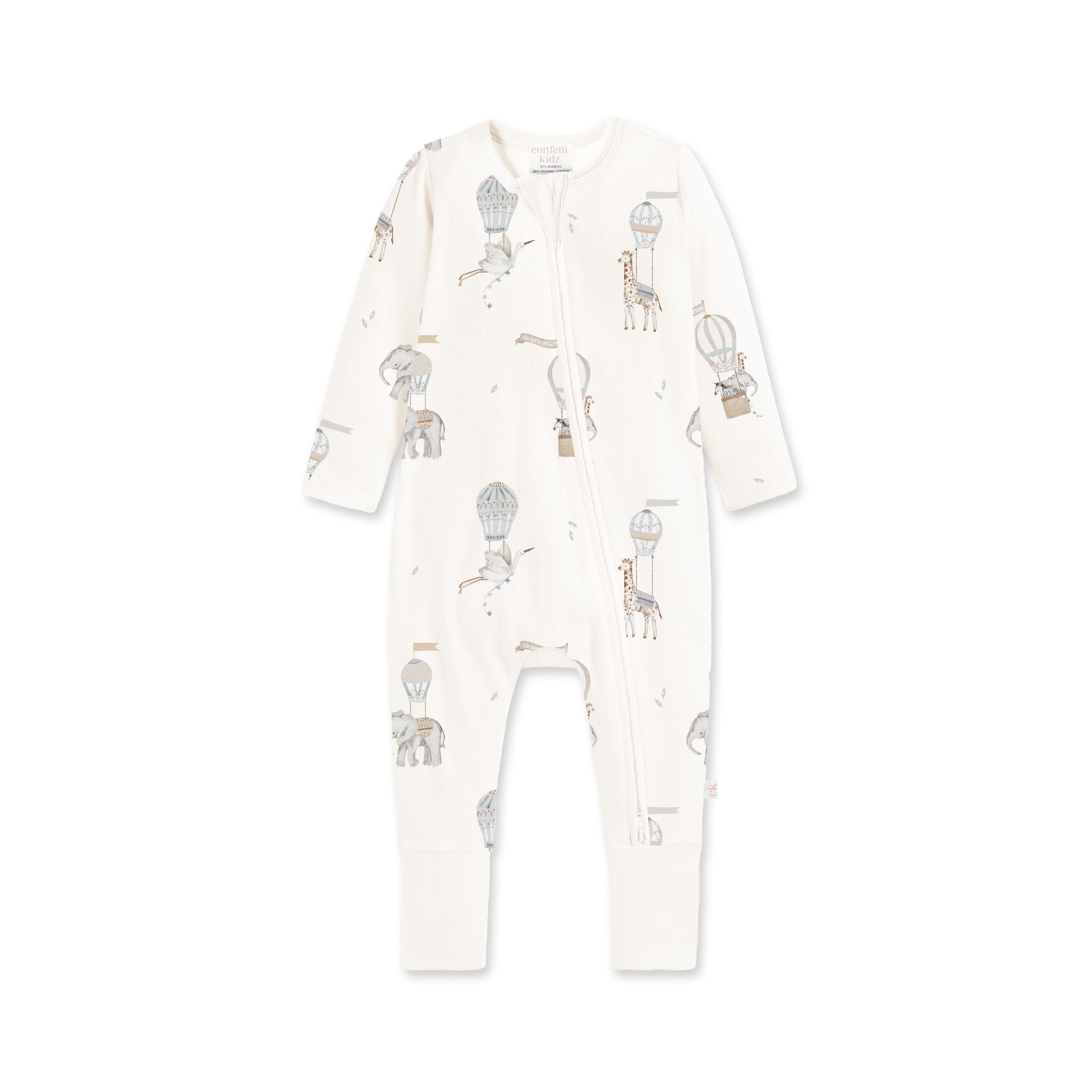 Confetti Kidz Bamboo Zipsuit - Bonjour