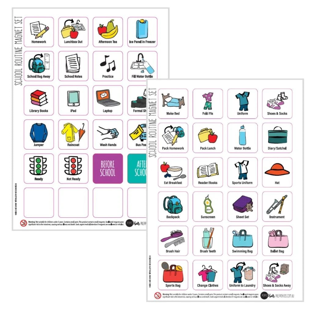Prepp'd Kids Before & After School Routine (a4)