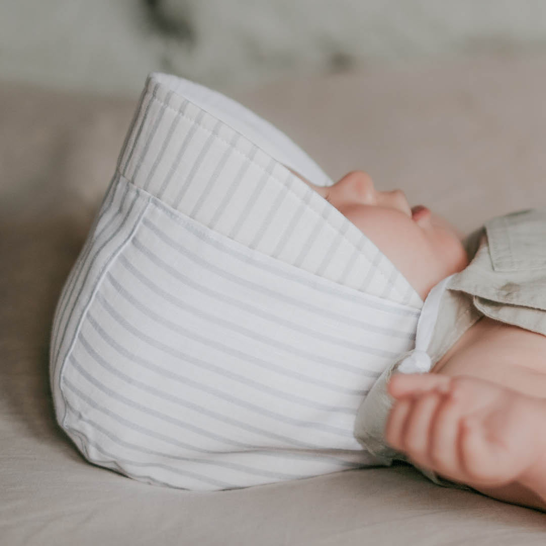 Bedhead Heritage Reversible Sun Bonnet - Finley/blanc