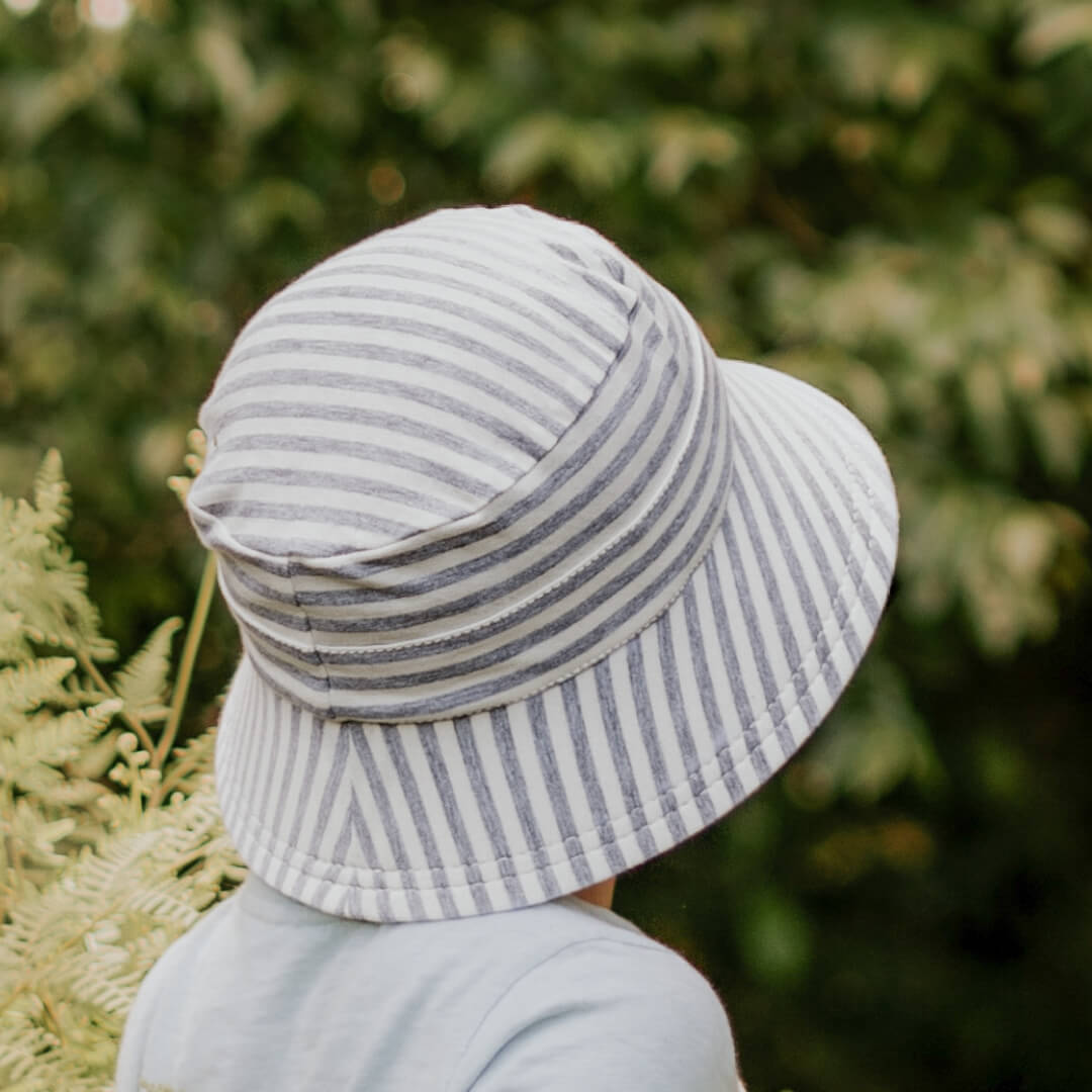 Bedhead Classic Bucket Sun Hat - Grey Stripe