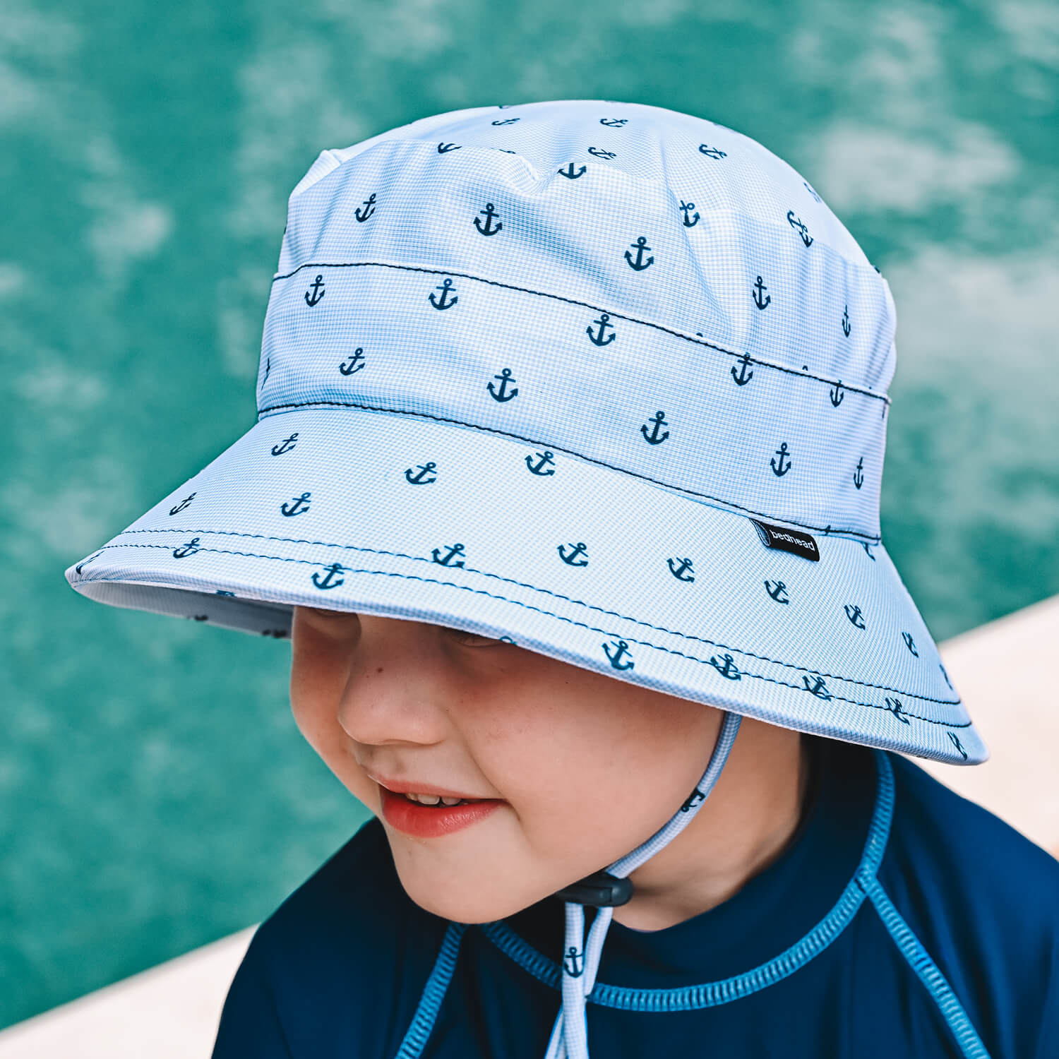 Bedhead Hats Classic Swim Bucket Hat Anchor