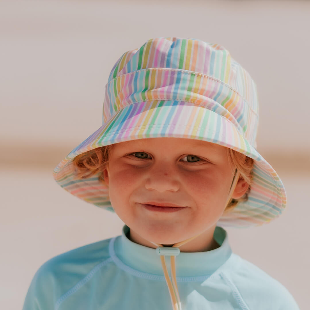 Bedhead Hats Kids Classic Swim Bucket Hat Rainbow