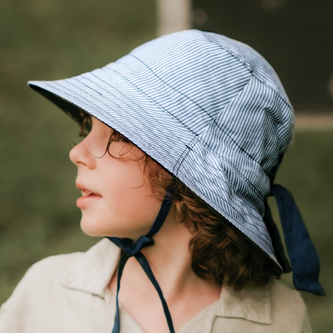 Bedhead Heritage Kids Reversible Classic Bucket Hat - Charlie/indigo