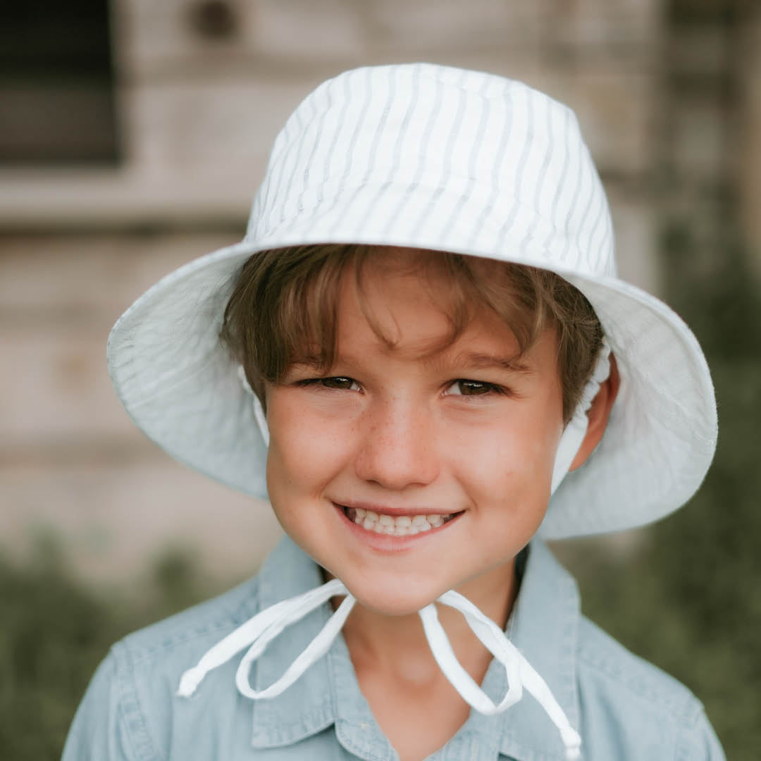 Bedhead Heritage Kids Reversible Classic Bucket Hat - Finley/blanc