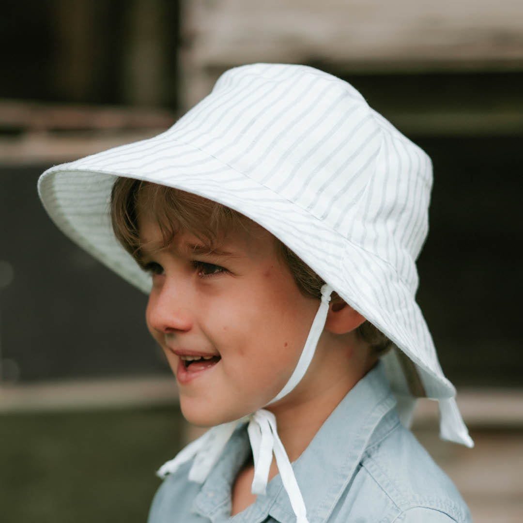 Bedhead Heritage Kids Reversible Classic Bucket Hat - Finley/blanc