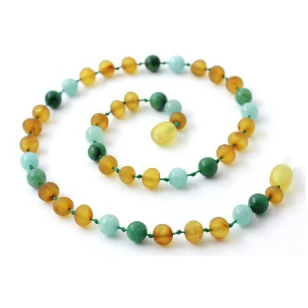 Zebra Babies Amber Necklace 32cm