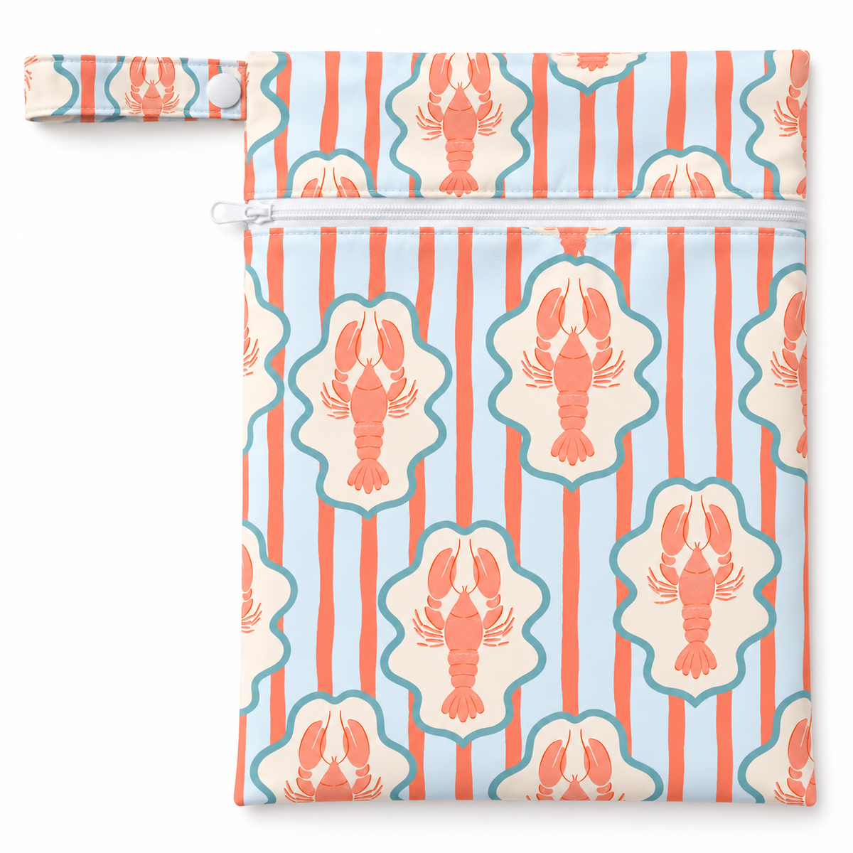 Confetti Kidz Double Pocket Wet Bag Coral Cray