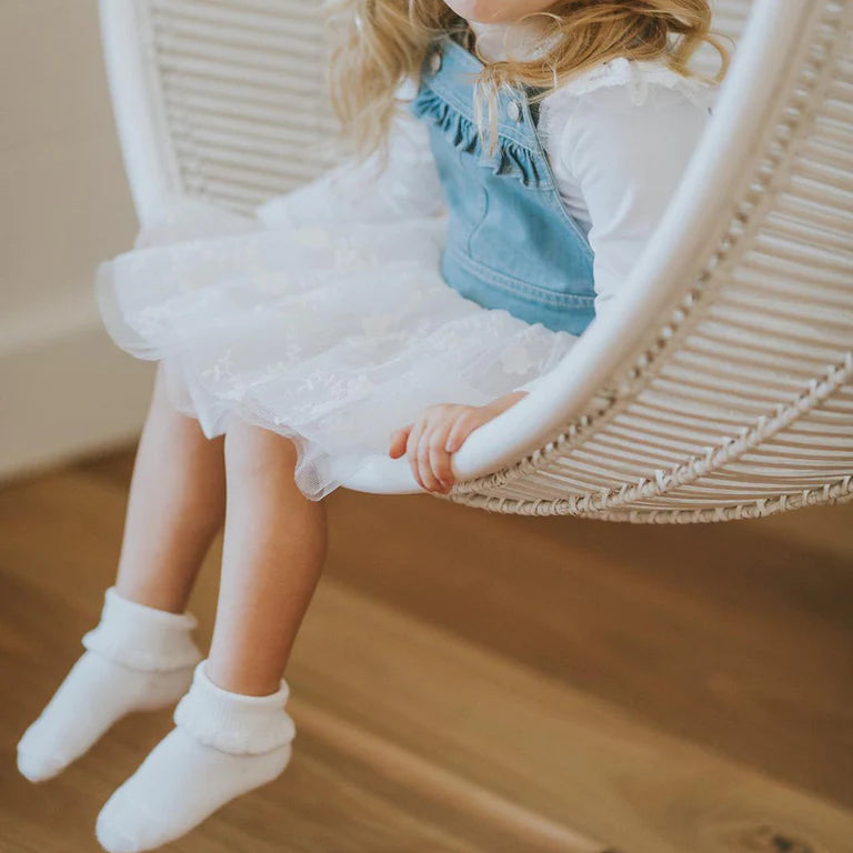 Minihaha White Drop Needle Socks