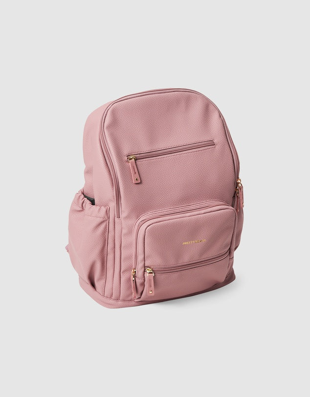Pretty Brave Chloe Backpack Dusky Rose Pebbled