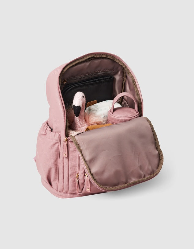 Pretty Brave Chloe Backpack Dusky Rose Pebbled