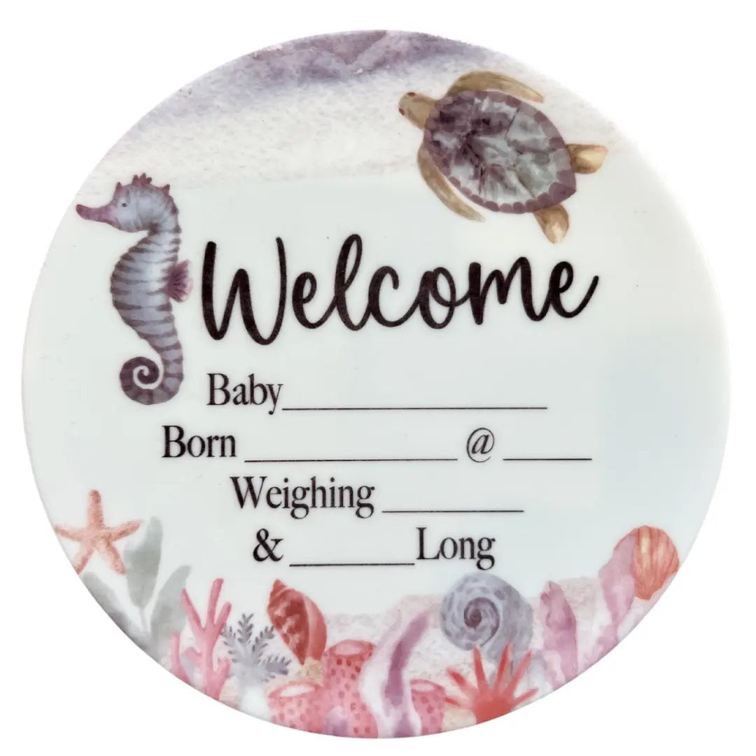 Birth Announcement Plaques Sea Animals