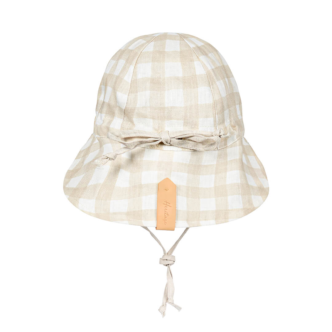 Bedhead Heritage Baby Reversible Flap Sun Hat - Flynn/flax