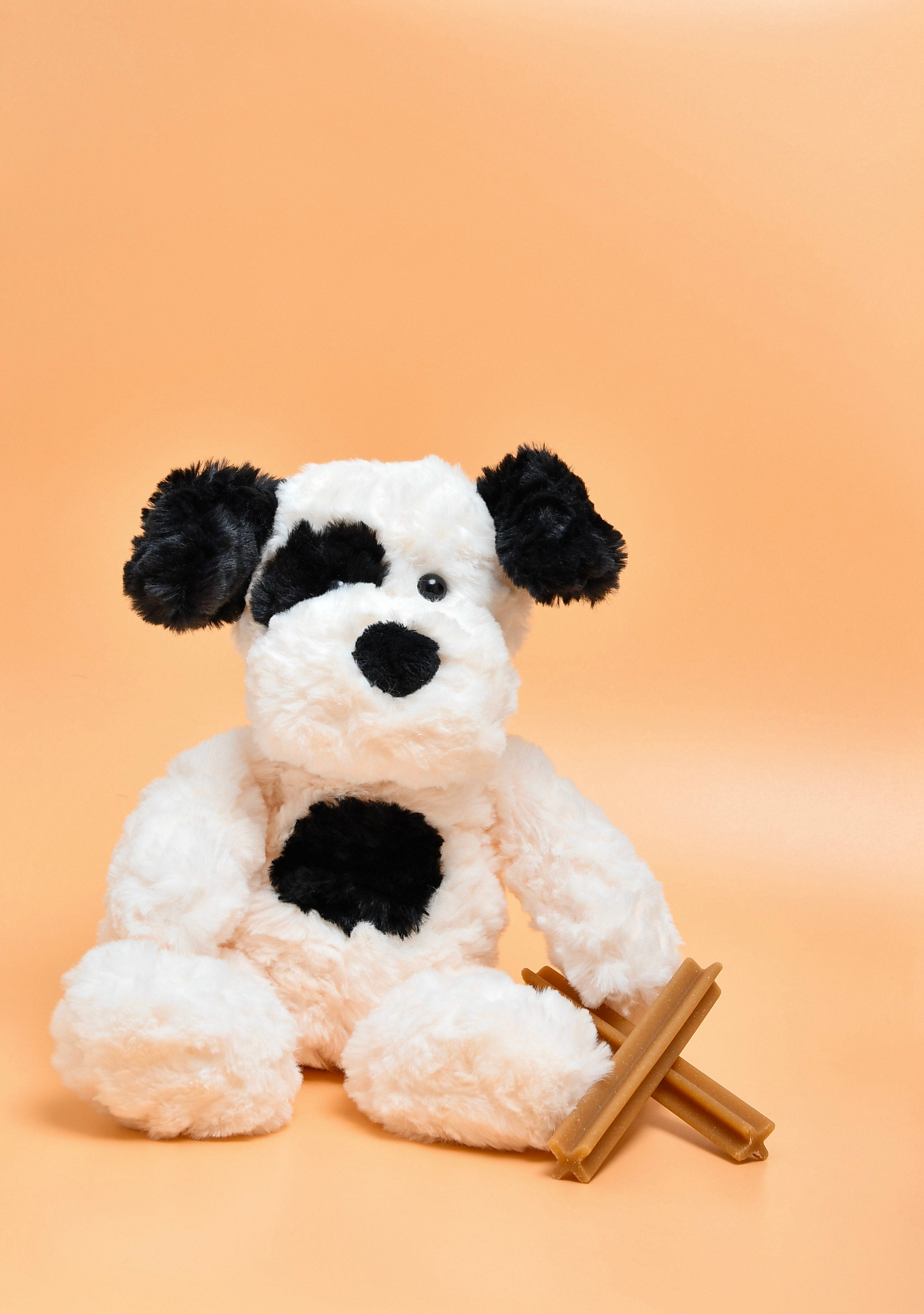 Petite Vous Harry The Black & Cream Dog Plush