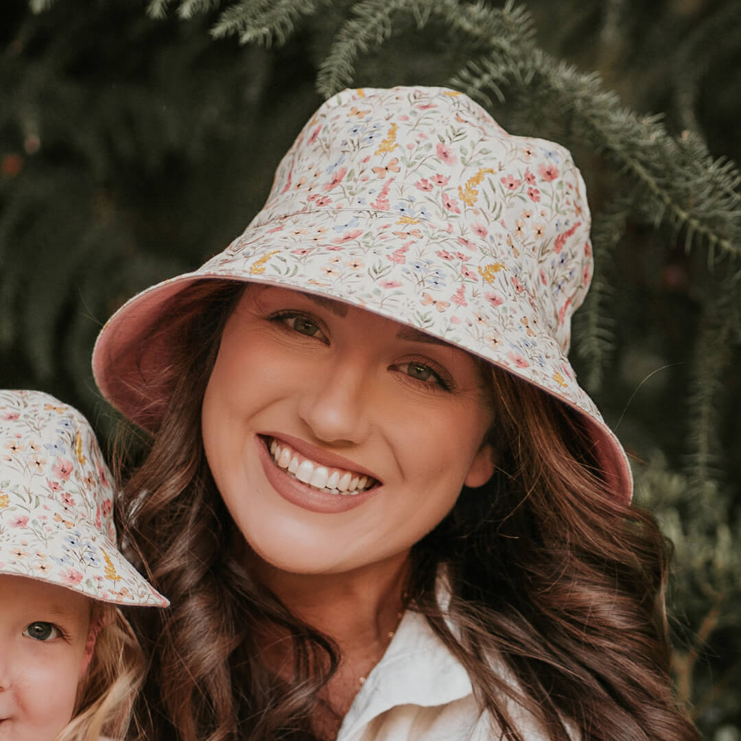 Bedhead 'vacationer' Ladies Reversible Sun Hat - Paris/rosa