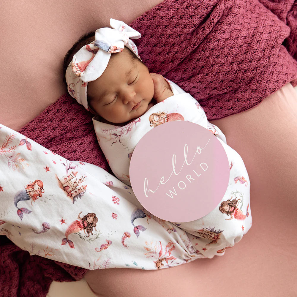 Snuggle Hunny Reversible Milestone Cards Wild Mermaid & Lilac