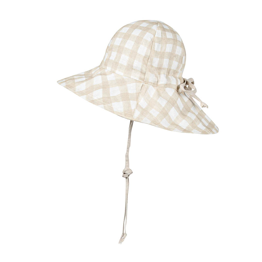 Bedhead Heritage Girls Reversible Panelled Bucket Sun Hat - Flynn/flax
