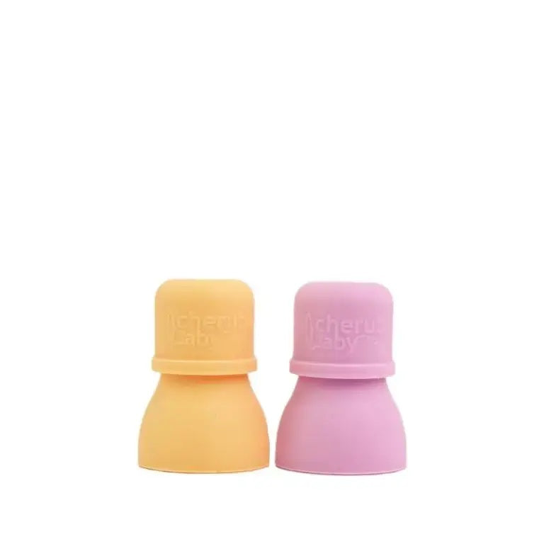 Cherub Baby Silicone Food Pouch Soft Spouts 2pk