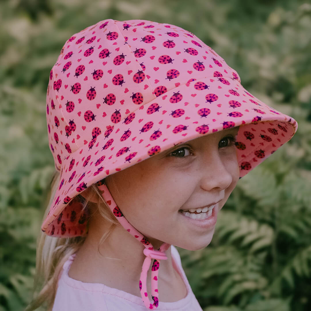 Bedhead Hats Ponytail Bucket Sun Hat Ladybug