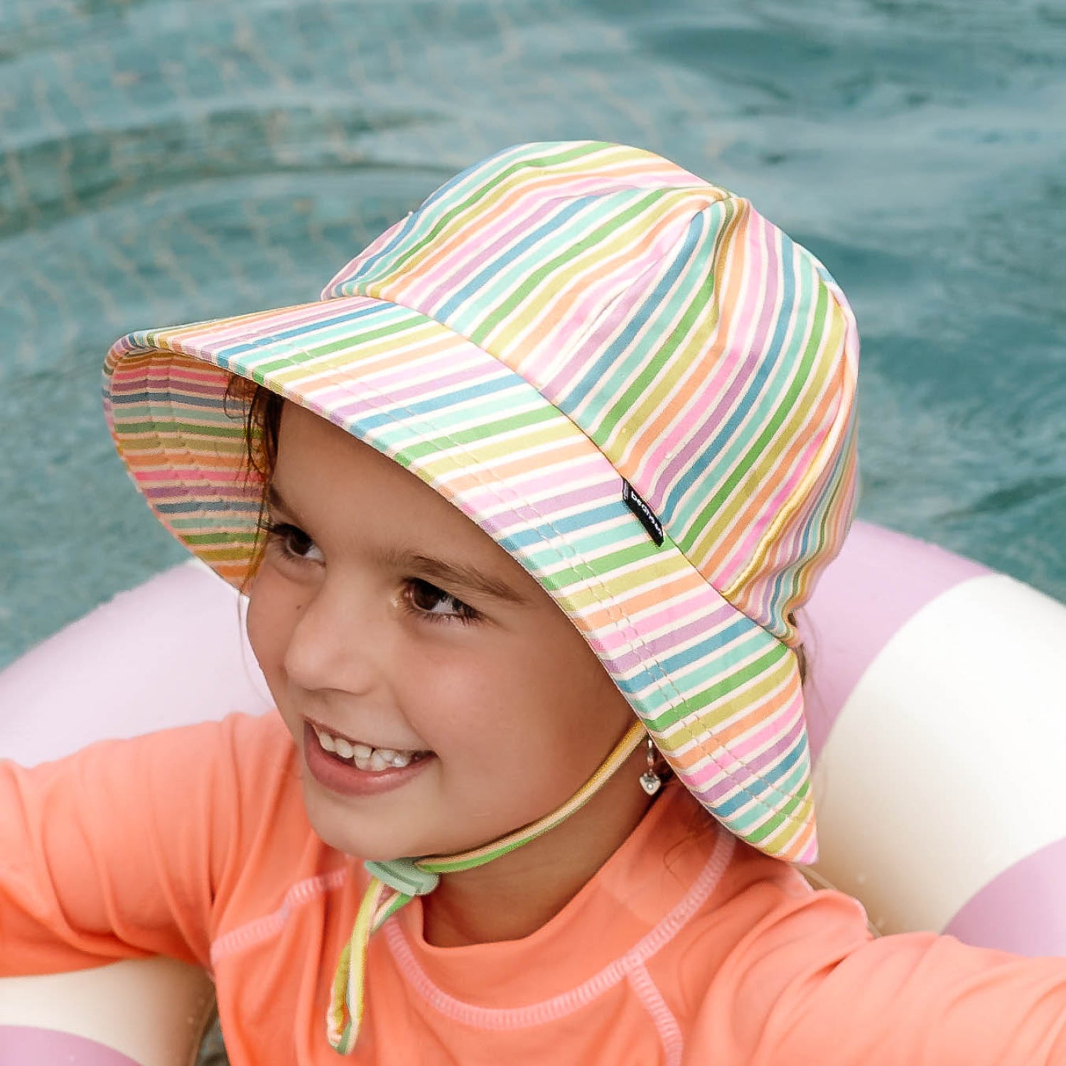 Bedhead Hats Ponytail Swim Bucket Hat Rainbow