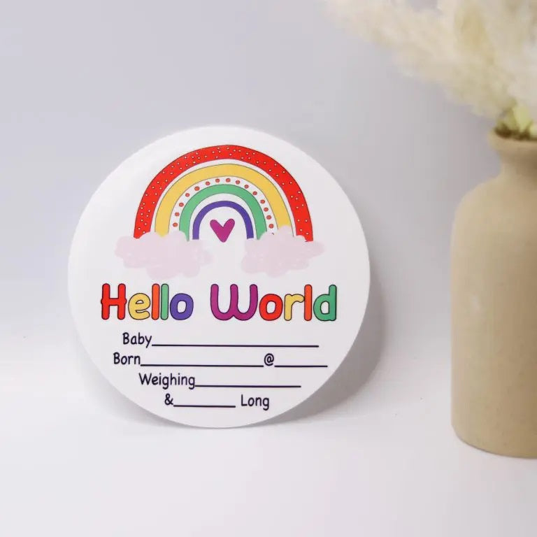 Birth Announcement Plaques Rainbow Bright