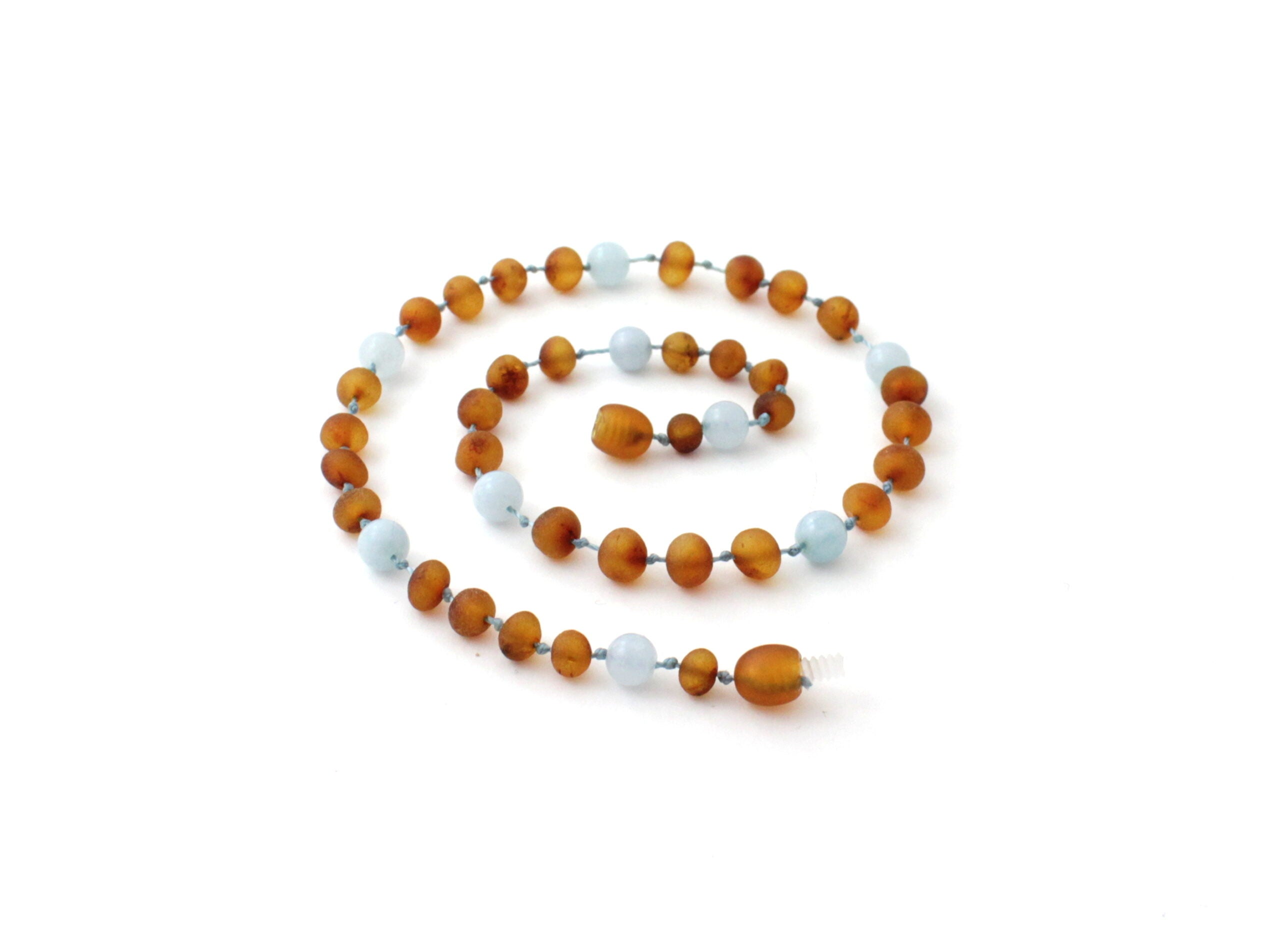 Zebra Babies Amber Necklace 32cm