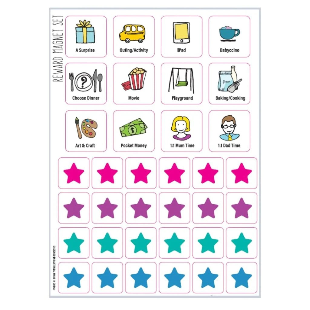 Prepp'd Kids Reward Chart Set (flexible Magnetic)