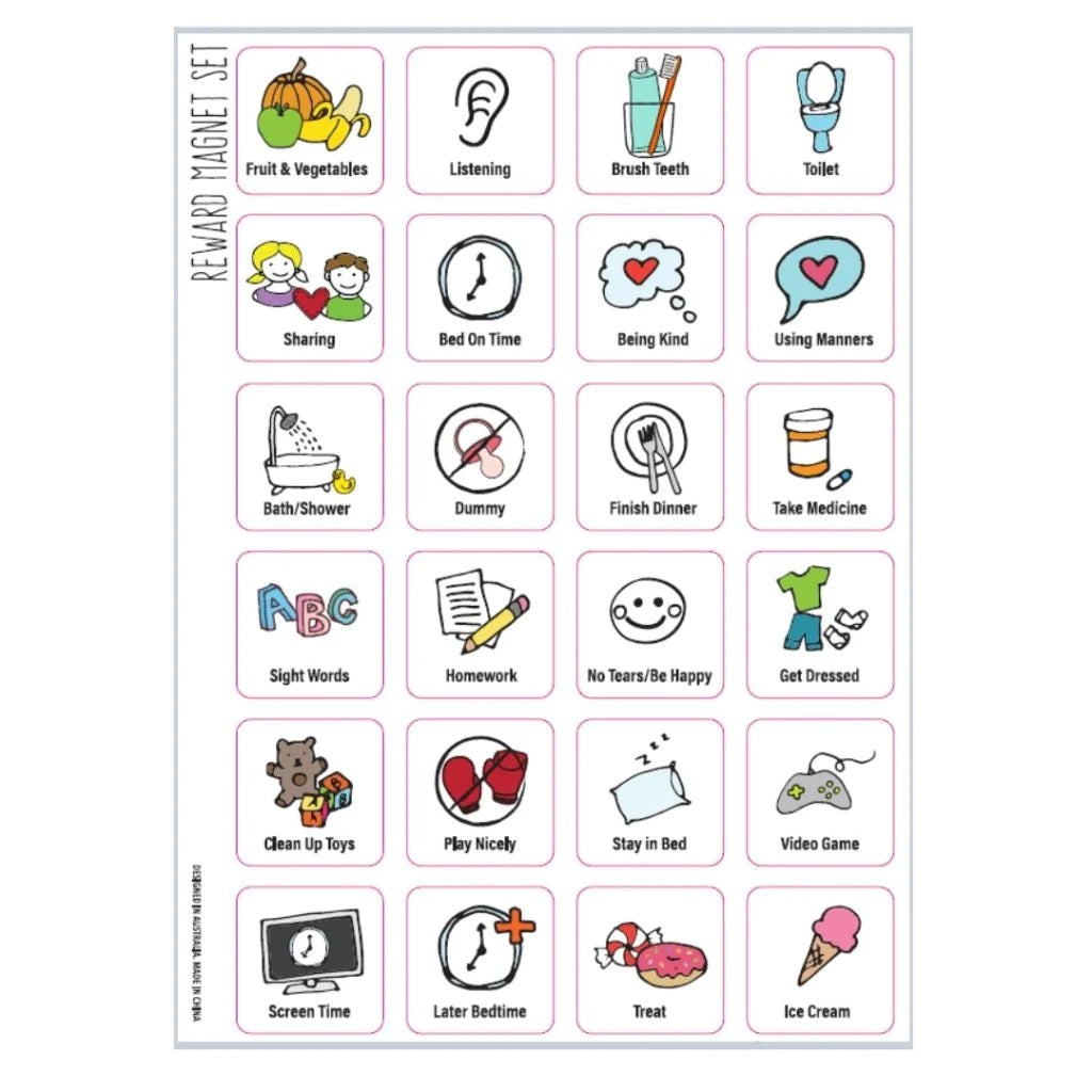 Prepp'd Kids Reward Chart Set (flexible Magnetic)